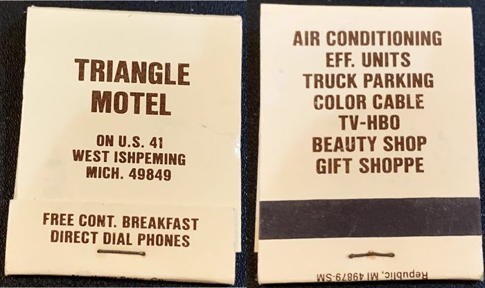 Triangle Motel - Matchbook (newer photo)